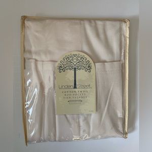 NEW 1 Linden Street Window Valance soft cream Rod Pocket 60”x 13”